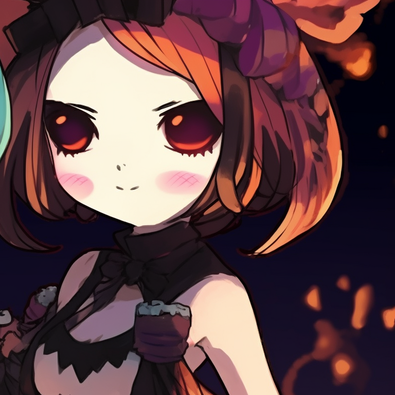 Two characters in spectral form, hauntingly vibrant colors, gazing into the distance. best of matching bestie halloween pfp pfp for discord.