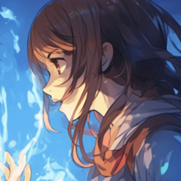 Two characters, mystical aura, sharing magical power. cool matching gif pfp pfp for discord.