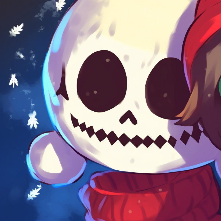 Two Error Sans characters, fine detail in the glitch effects and vibrant Christmas colors. matching pfp set with error sans christmas theme pfp for discord.