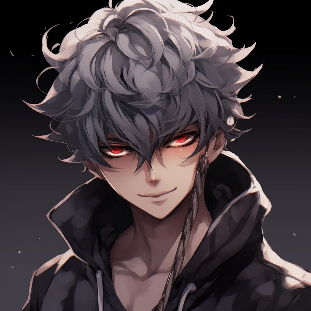 Male anime character with chilling gaze; vivid, deep eyes and a contrasting dark backdrop. dark anime male pfp pfp for discord.