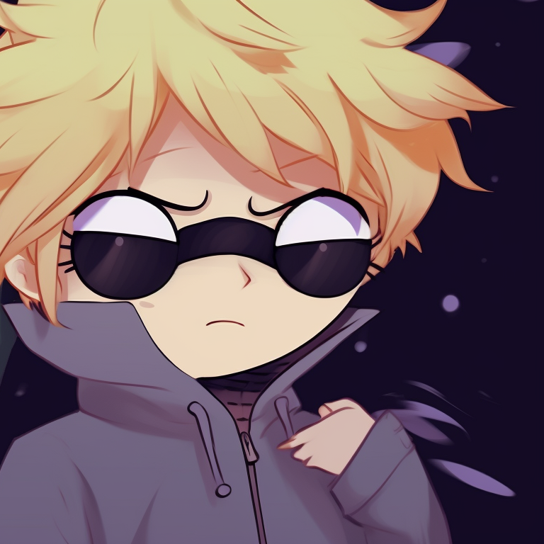 Tweek showing fear, Craig showing courage, saturated colors. south park tweek and craig spooky theme pfp for discord.