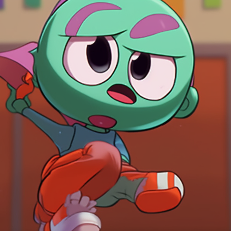Gumball and Darwin, dynamic poses, lively colors and angular lines. gumball and darwin series pfp pfp for discord.