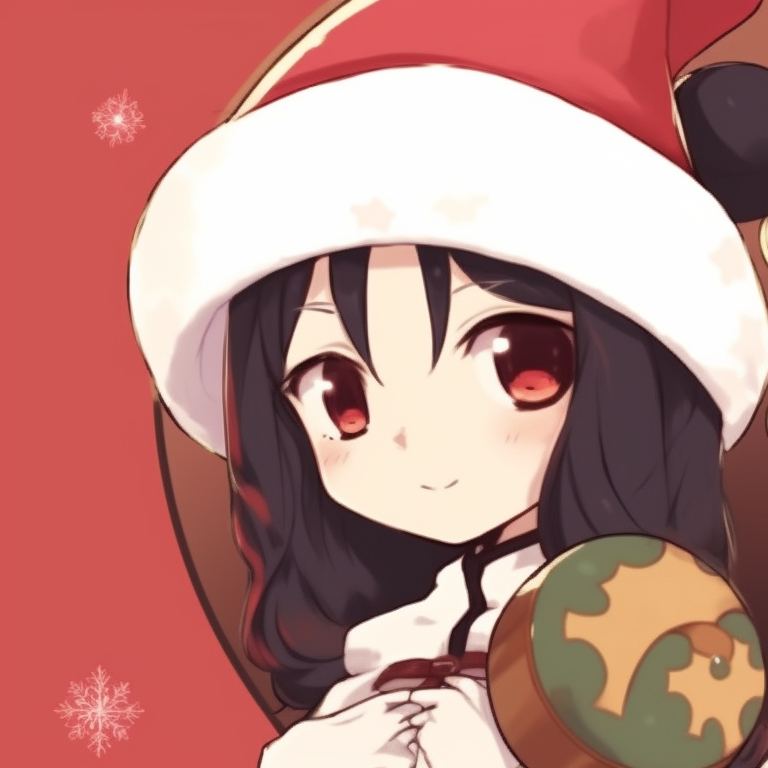 Two characters holding hands, classic red and green color scheme, sporting reindeer antlers. classy matching christmas aesthetic pfp pfp for discord.