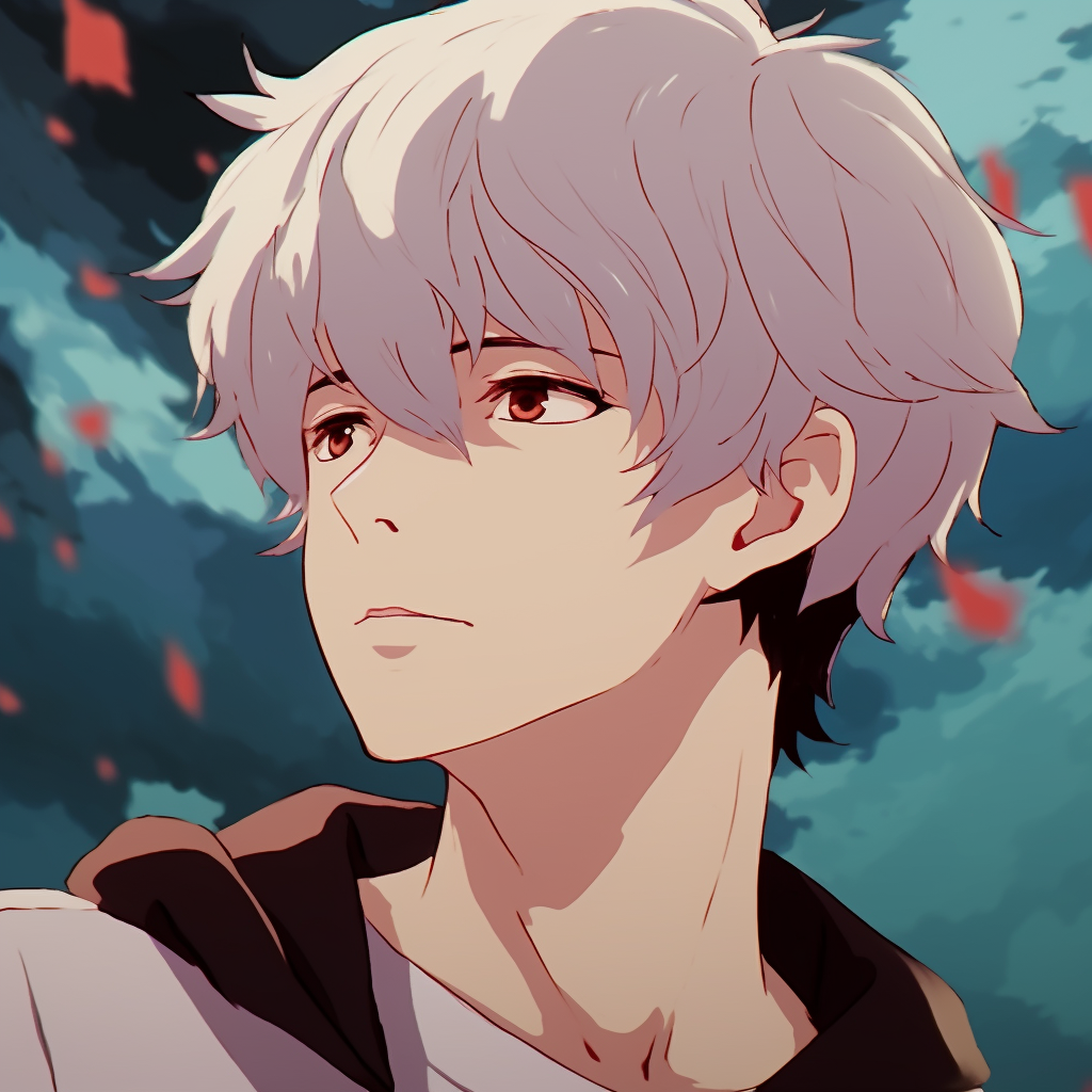 Close-up profile picture of Todoroki, focusing on his dual-toned hair and intense eyes. aesthetic anime characters pfp