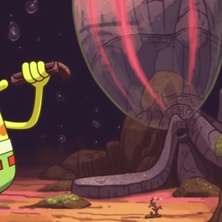 Full-body display of Spongebob and Pearl, bright colors and flowing lines. spongebob and pearl matching profile picture pfp for discord.