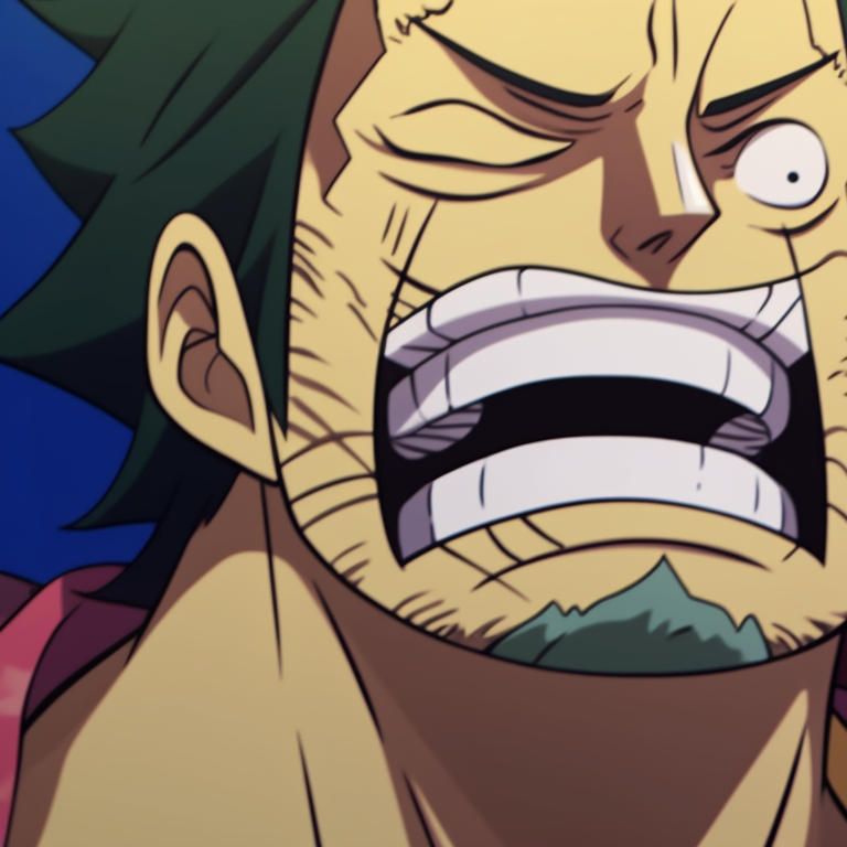 Two swordfighters in a standoff, dynamic lines and focused gazes. one piece matching pfp themes pfp for discord.