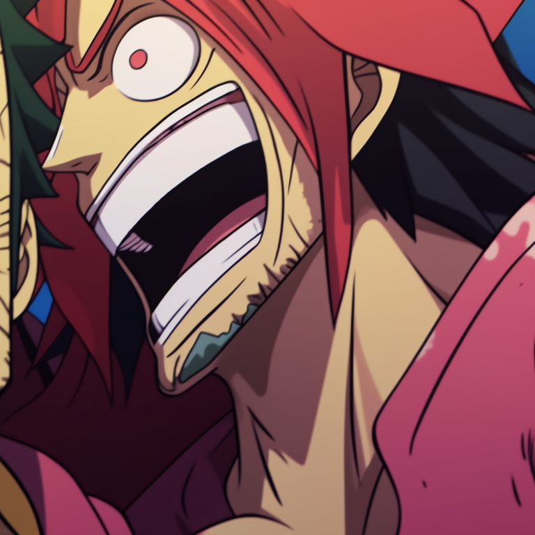 Two swordfighters in a standoff, dynamic lines and focused gazes. one piece matching pfp themes pfp for discord.