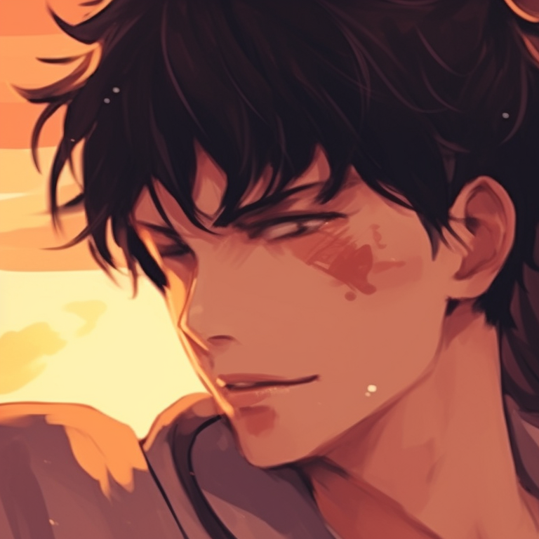 Two characters under a starry sky, cool tones and detailed expressions. inspiring matching pfp for dedicated couples pfp for discord.