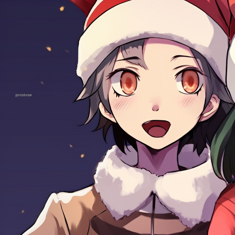 Two characters, alongside a snowy landscape, in dynamic fighting postures. matching christmas demon slayer pfp characters pfp for discord.