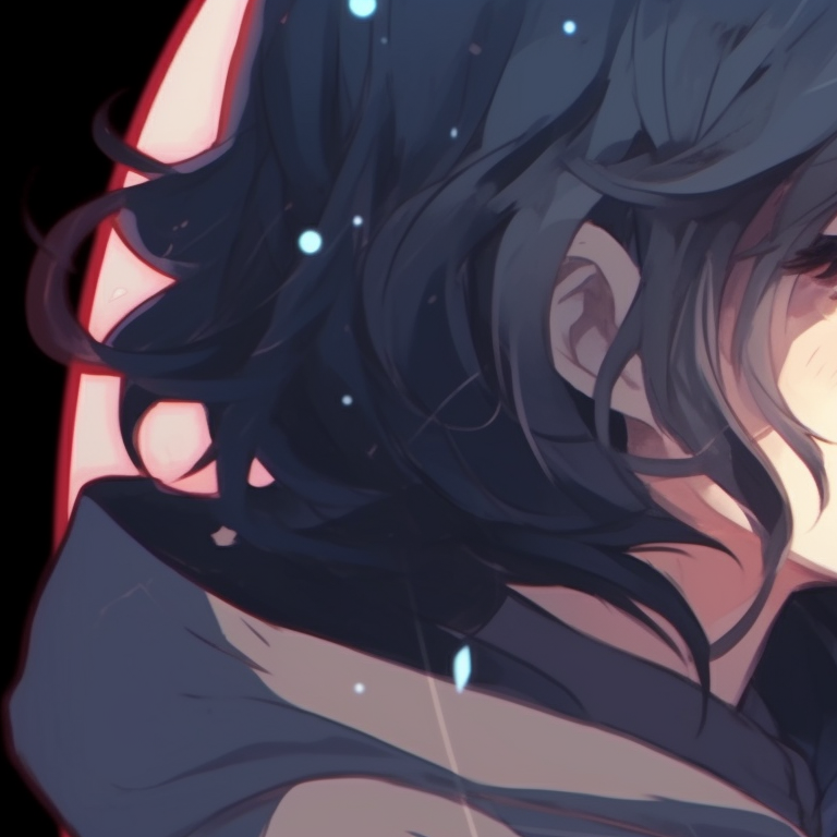 Two characters with feather details, calming color palette and serene ambiance. awesome matching discord pfp ideas pfp for discord.