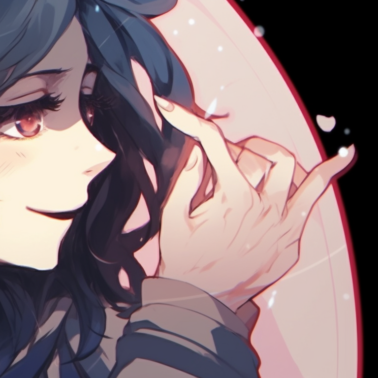 Two characters with feather details, calming color palette and serene ambiance. awesome matching discord pfp ideas pfp for discord.