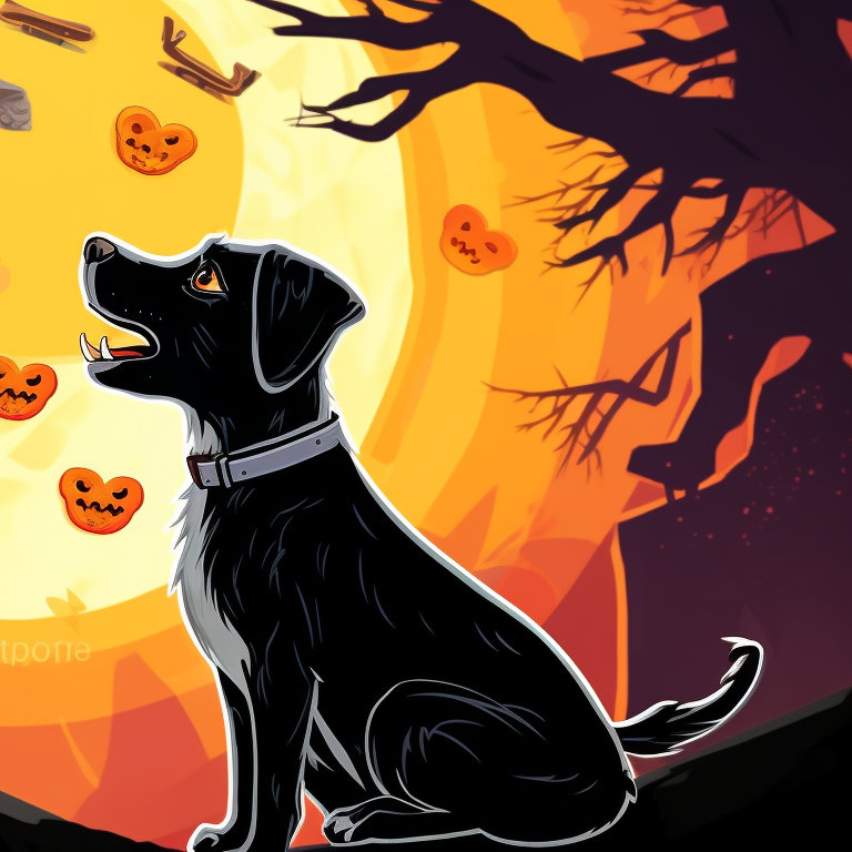 Two hounds howling against a glowing moon background, the use of contrast adding a sense of dread. spooky dogs matching pfp halloween theme pfp for discord.
