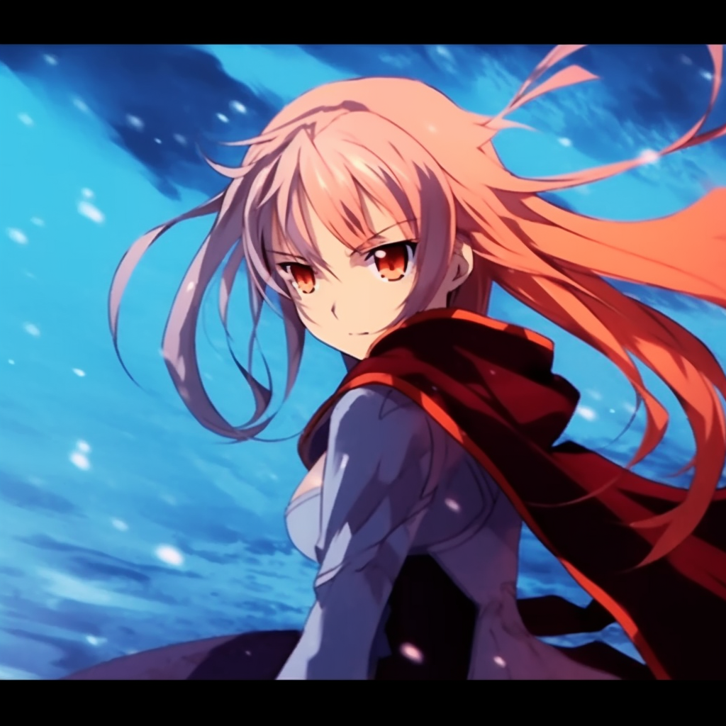 Asuna in her fierce battle stance, empowering image of strength and precision. captivating anime pfp gifs index