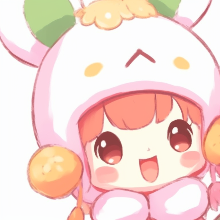 Two classic characters, striking a friendly pose, soft color palette and rounded shapes. classic matching sanrio pfp pfp for discord.