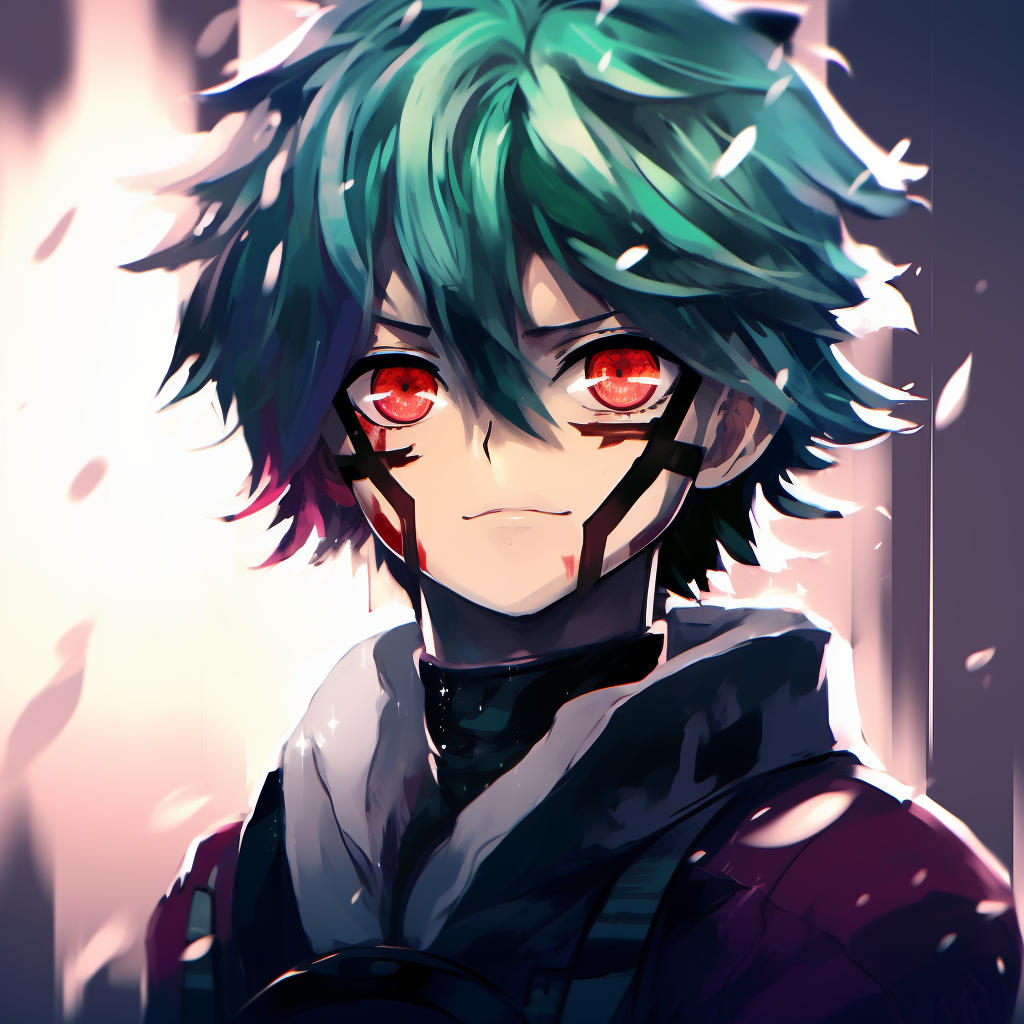 Midoriya in his Hero Costume, distinct green jumpsuit with white armor. ultra hd anime pfp