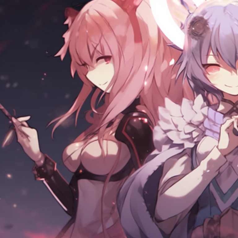 Three characters in VR headsets, modern design and neon colors. trio matching pfp for gaming pfp for discord.