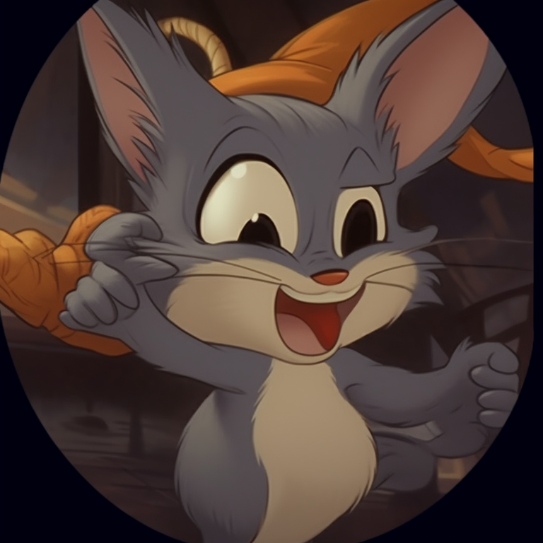 Jerry dressed as a ghost chasing Tom, strong lines and subdued color palette. tom and jerry matching pfp halloween theme collection pfp for discord.