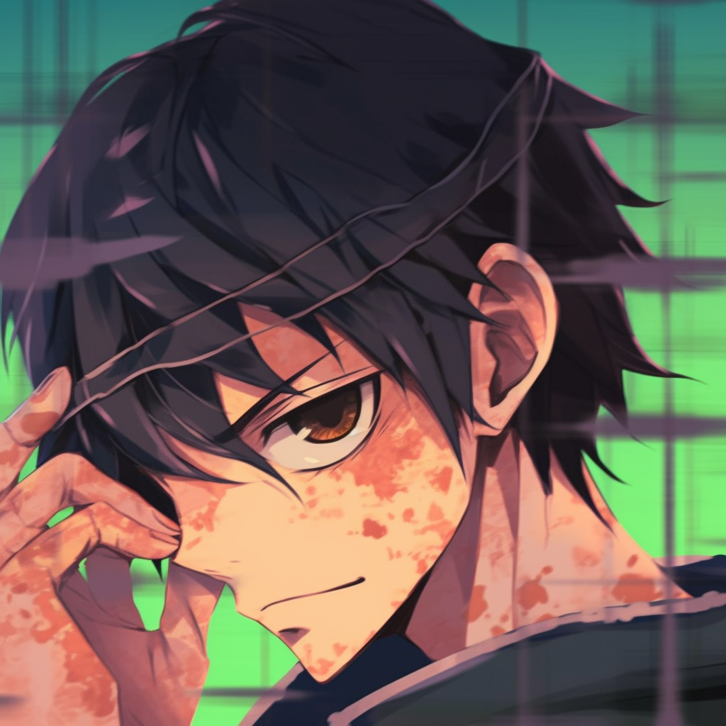 Luffy and Zoro, lively expressions and pronounced line work. general anime pfp matching