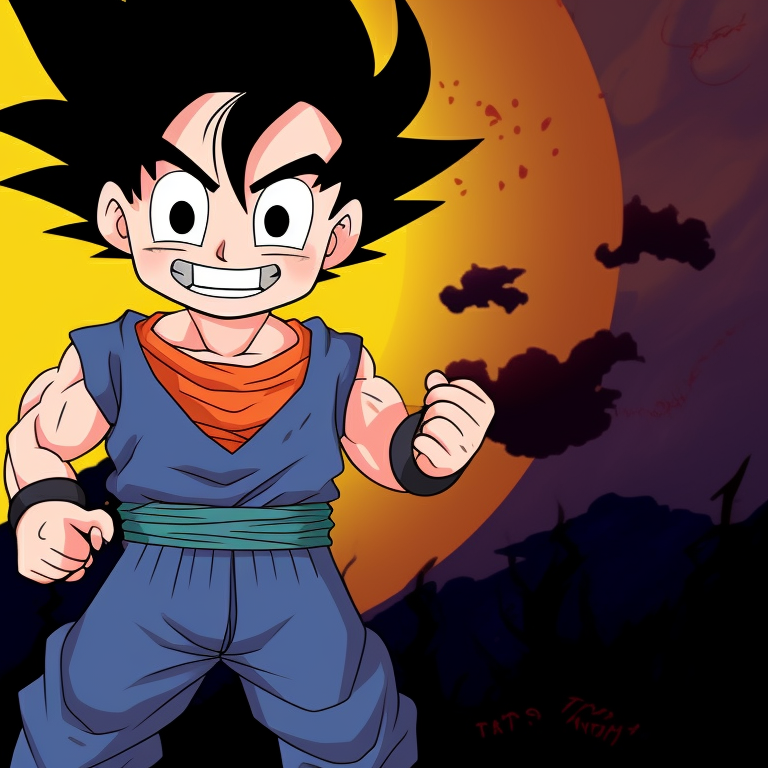 Gohan and Videl are embracing Halloween themes, dressed as a zombie couple with earthy tones and distressed details. dragon ball couples in halloween costume pfp pfp for discord.
