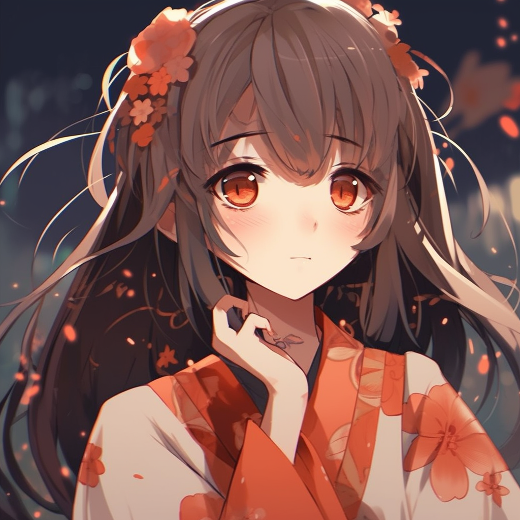 Atmospheric anime girl profile with a large umbrella, highlighted by darker tones and soft, diffused light. cute aesthetic anime girl pfp pfp for discord.