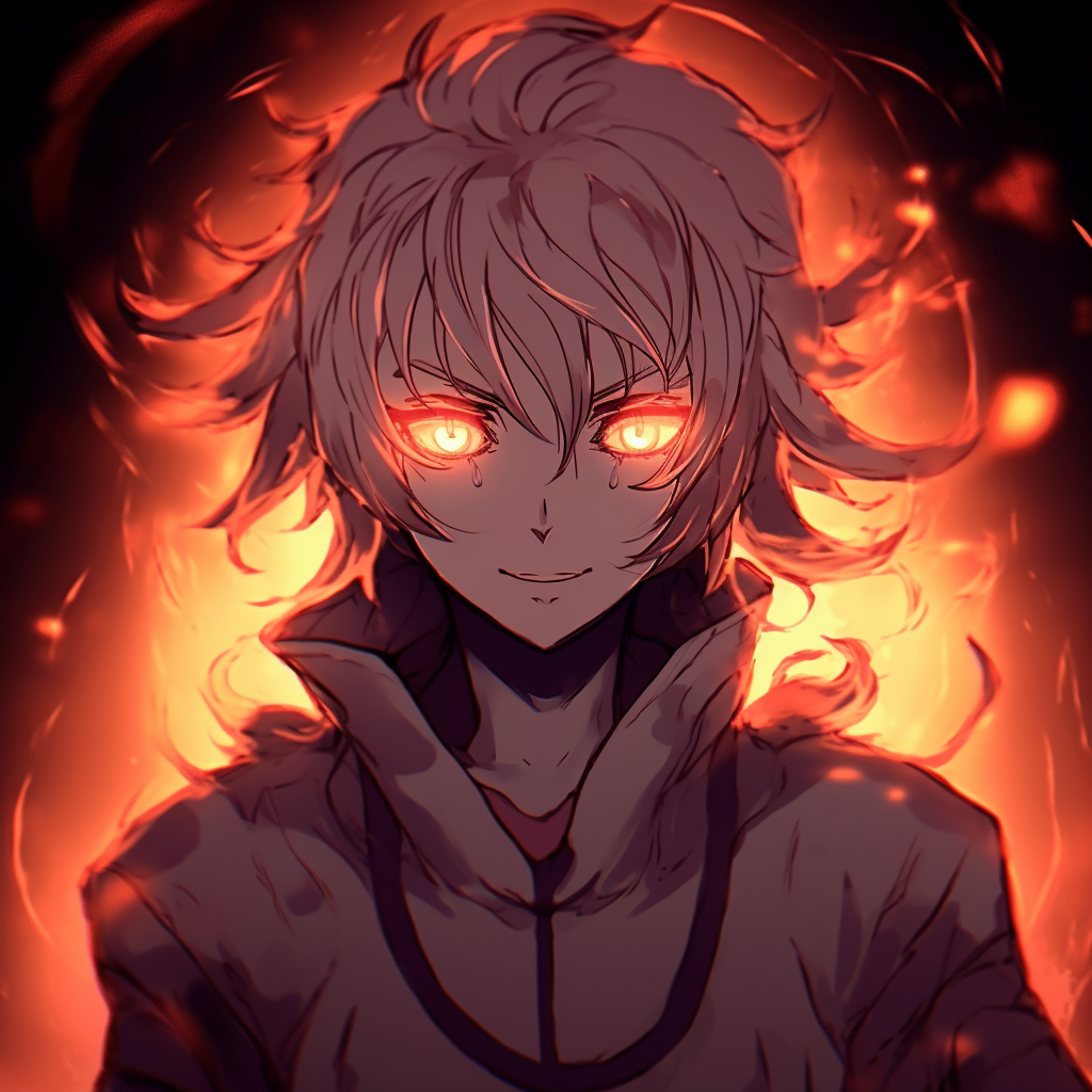 Naruto in his Nine-Tails cloak, vibrant colors and the glow giving a fierce look. glowing pfp anime for naruto enthusiasts