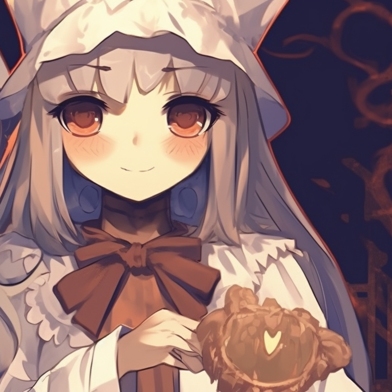 Two witch characters, elaborate hats and sweeping capes, brewing a potion together. best of matching bestie halloween pfp pfp for discord.