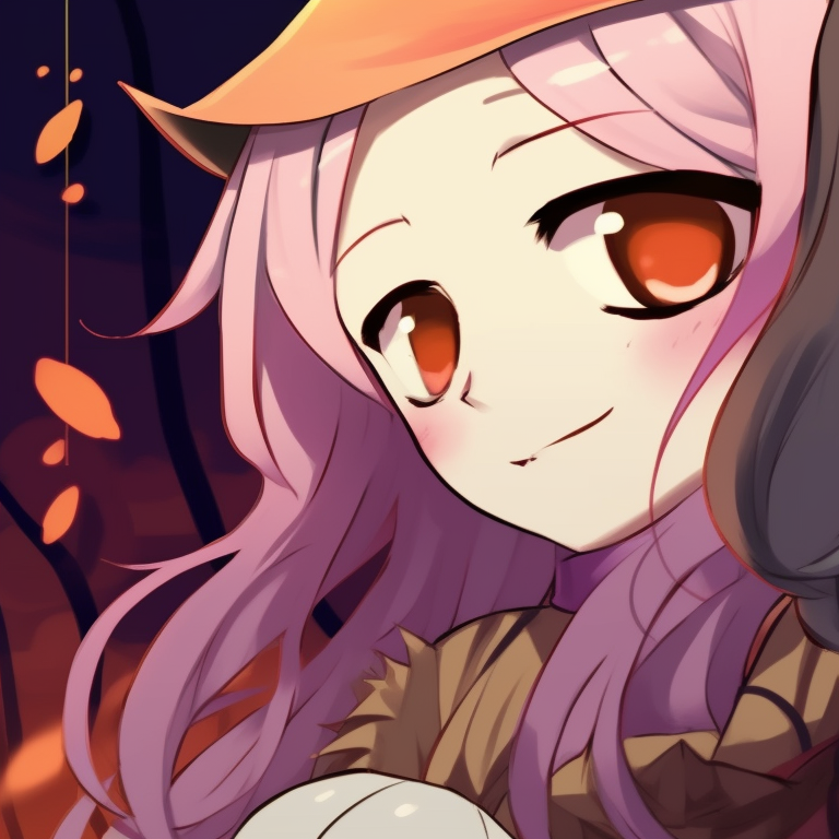 Shinobu and Giyuu in Trick-or-treat costume, a strong sense of companionship with vibrant colors and detailed embellishments on their outfits. shinobu and giyuu halloween themed art pfp for discord.