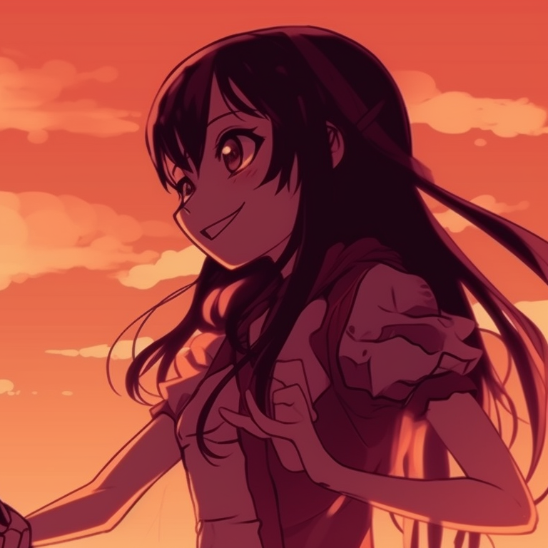 Two characters amidst the sakura trees, delicate pink tones, peaceful expressions fascinating match for 2 friends' pfp pfp for discord.