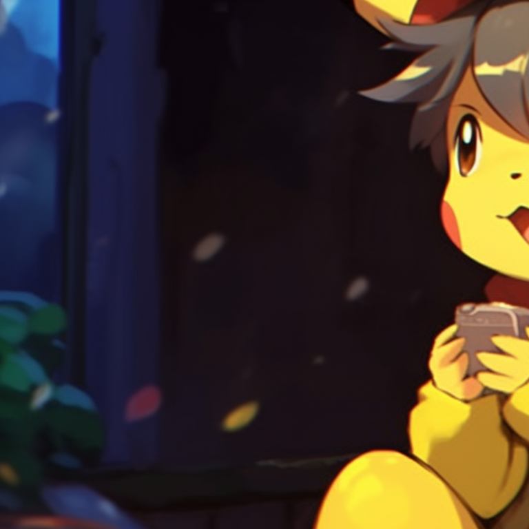 Two characters showcasing an evolving Pokémon, clean lines with a minimal color palette. iconic pokemon matching pfp pfp for discord.