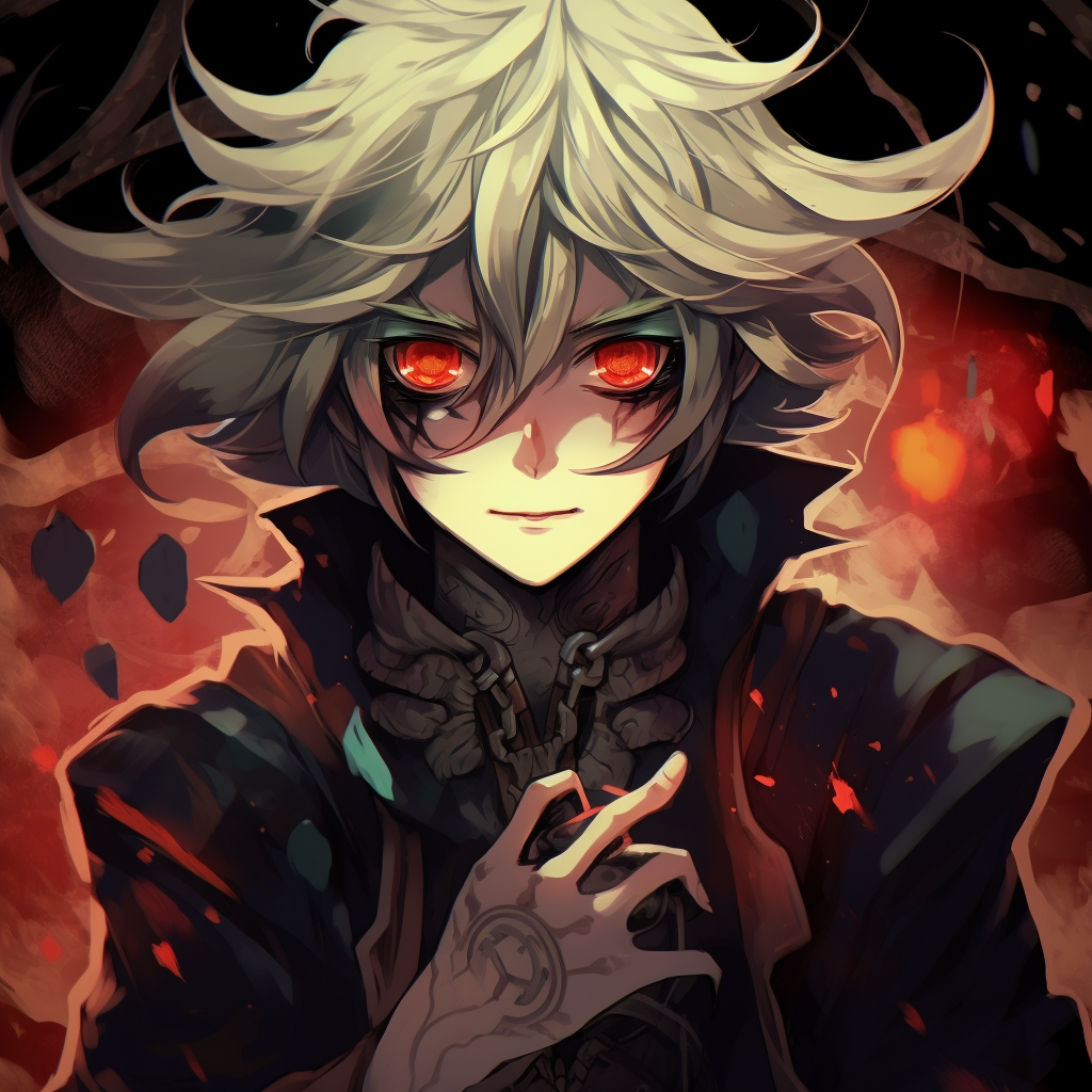 Detailed view of Meliodas in his Demon Form, focused attention to armor and weapon. outstanding anime demon pfp pfp for discord.