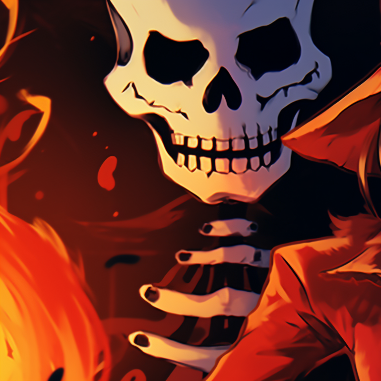 Two characters in witch costumes, dark colors and eerie background. one piece halloween themed matching pfps pfp for discord.