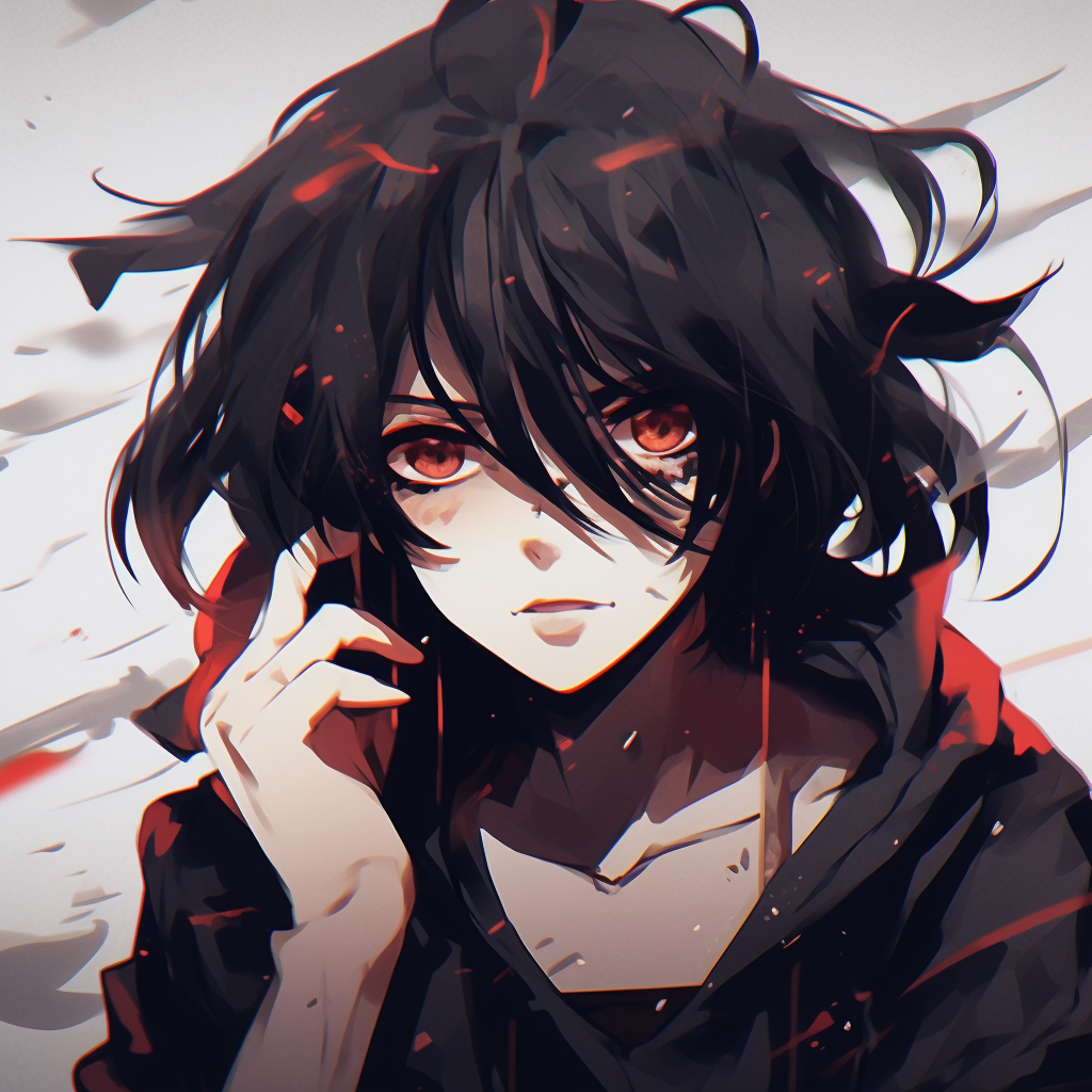 Dynamic pose of an anime hero, full of energy and bold colors. crazy anime pfp boy illustration pfp for discord.