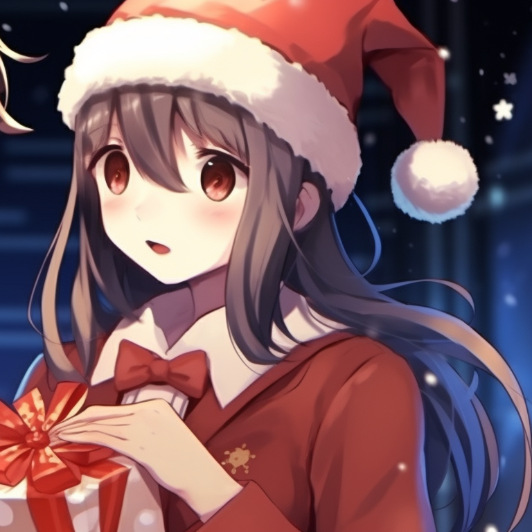 School couple, wrapped in the same warm blanket, singing Christmas carols under a decorated tree. harmonizing christmas pfp for school pupils pfp for discord.
