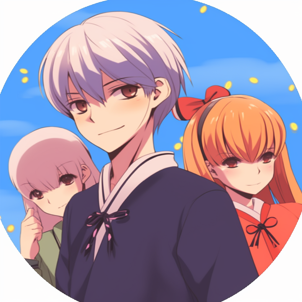 A colorful and coordinated trio from Fruits Basket, highlighting unique hairstyles and expressive eyes. anime 3 matching pfp unique styles