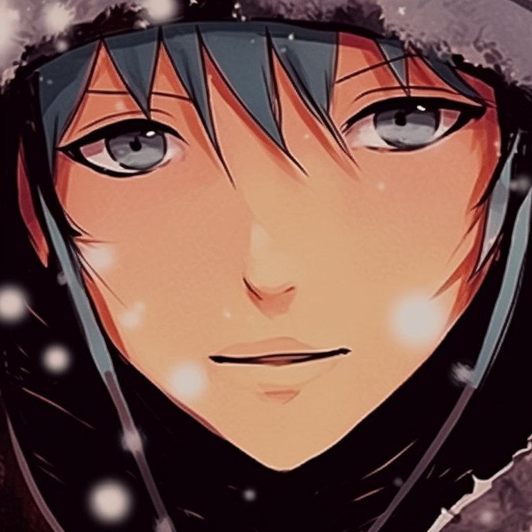 An image of several Naruto characters in the snowy Hidden Leaf Village, warm colors and detailed backgrounds. christmas naruto pfp match-up ideas pfp for discord.