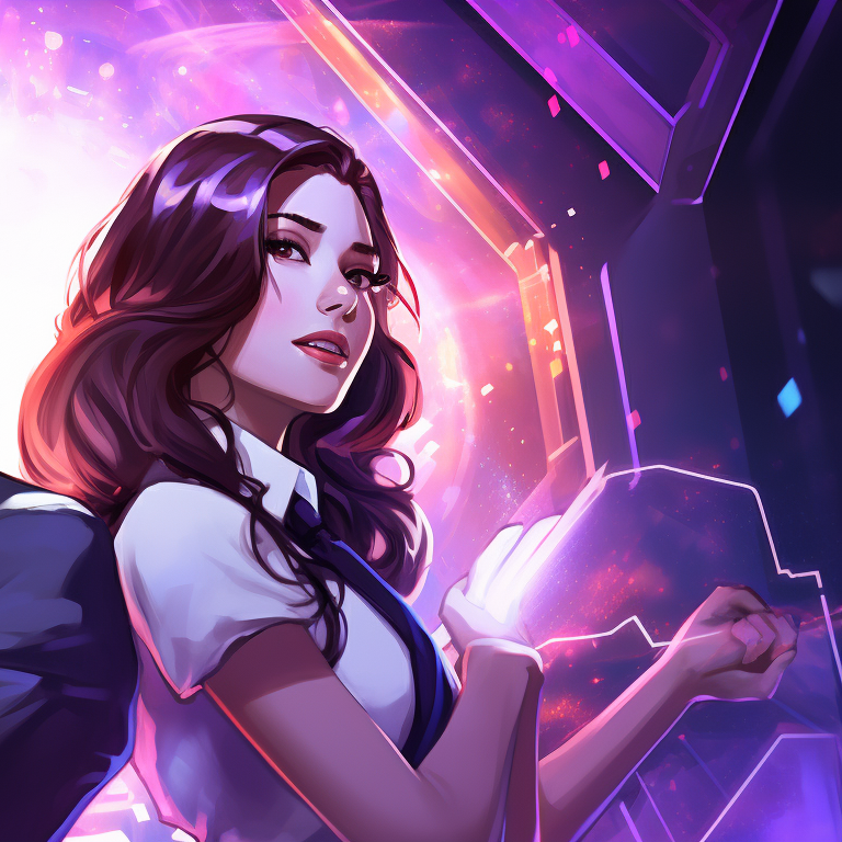 Two agents in action, starring a starry backdrop with dynamic lines. valorant matching pfp designs pfp for discord.