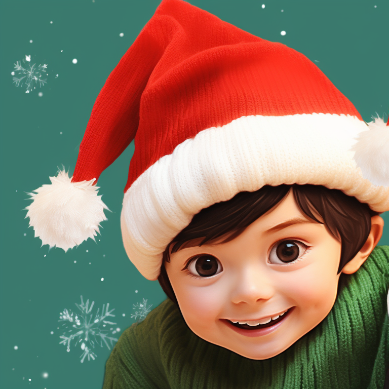 Two boy characters wearing matching Santa hats, warm colors and cheerful expressions. boy matching hat kid christmas pfp pfp for discord.