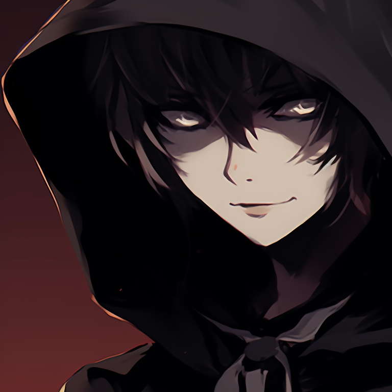 Two characters in gothic attire, vibrant colors contrasting the dark settings, eyes locked in a shared glance. dark matching pfp halloween theme heroes pfp for discord.