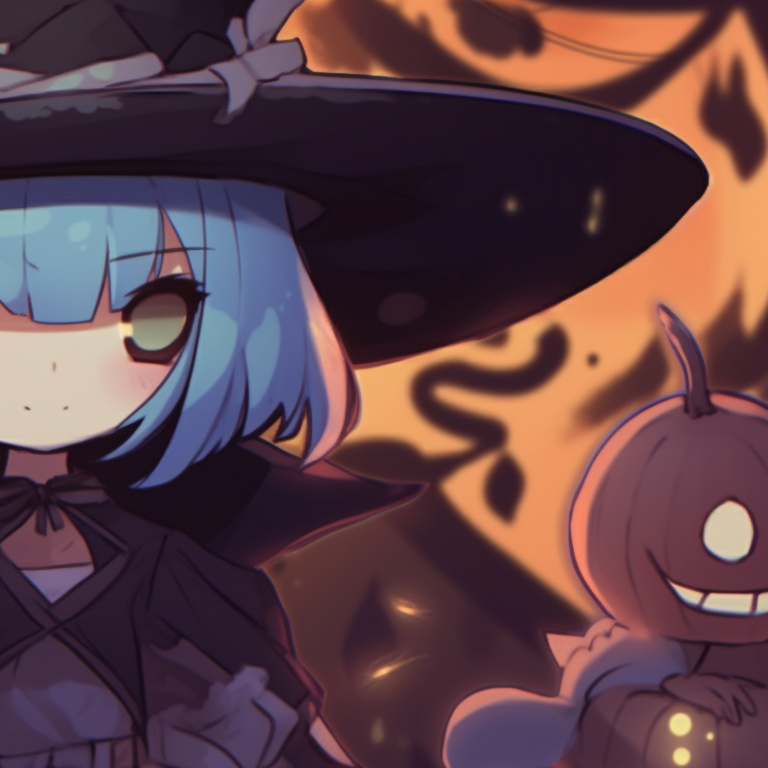 Characters in ghostly attire, radiant glow enhancing their spooky appeal. matching halloween trio pfp pfp for discord.