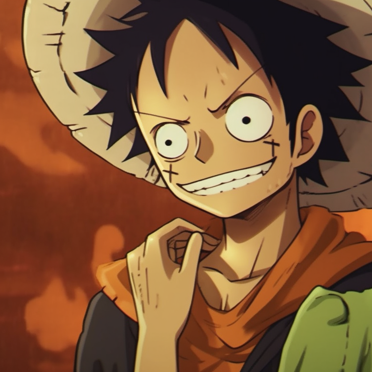 Close-up of Luffy and Zoro, exaggerated expressions, detailed linework. luffy and zoro matching pfp halloween theme ideas pfp for discord.