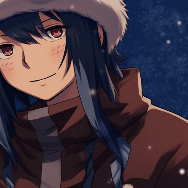 Two characters throwing snowballs, action lines and contrasting winter colors. top-tier naruto christmas matching profile pics pfp for discord.