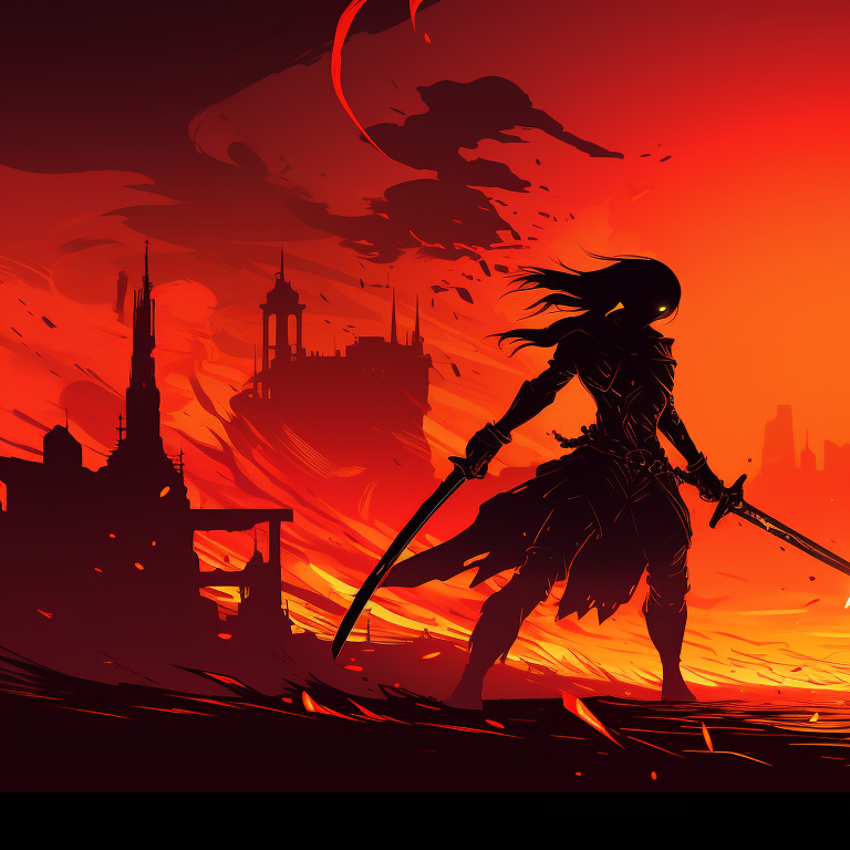 Two characters as silhouettes in a fiery background, distinctive poses. valorant duelists matching pfp pfp for discord.