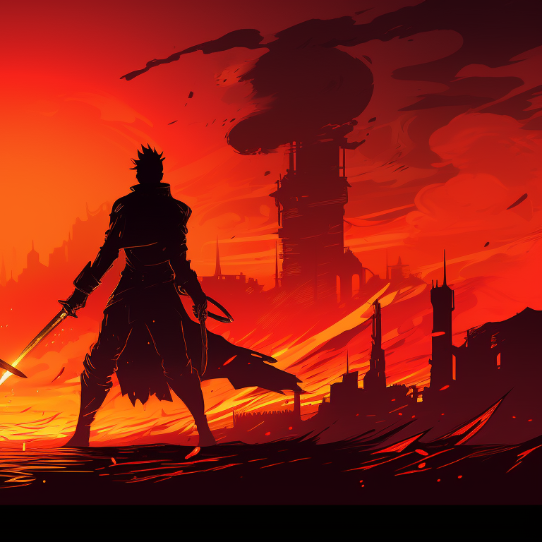 Two characters as silhouettes in a fiery background, distinctive poses. valorant duelists matching pfp pfp for discord.