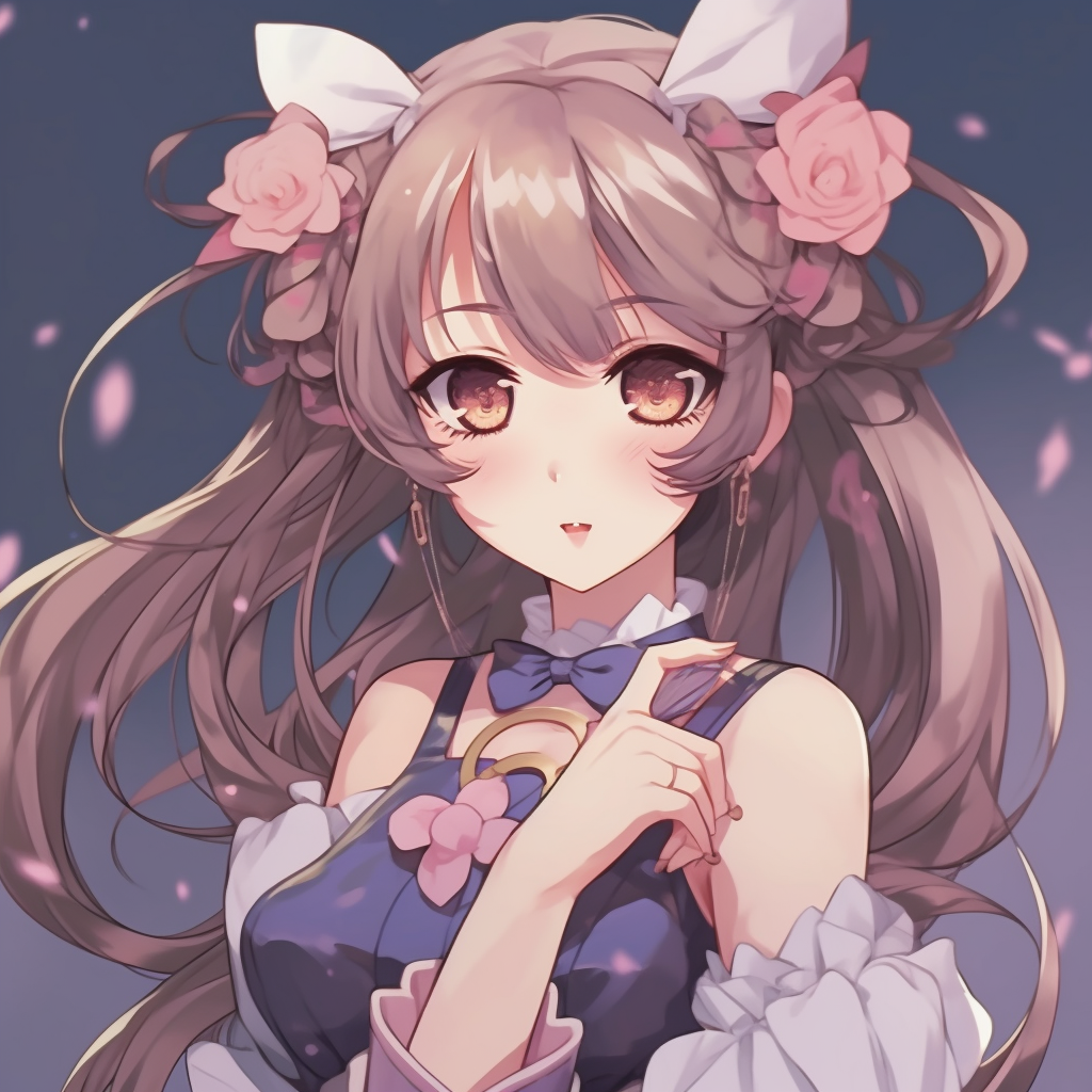 Profile picture of Sailor Moon , her prism power wand captured in radiant purples and pinks. admirable female anime pfp pfp for discord.