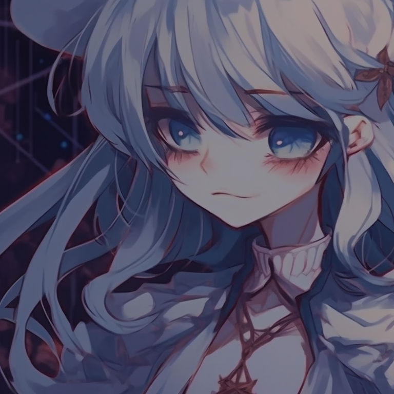 Close-up of two characters, ghoulish design and muted Halloween colors. best of matching bestie halloween pfp pfp for discord.