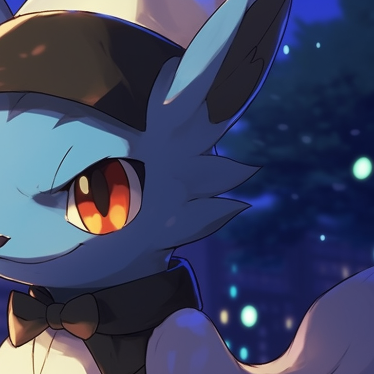 Two Lucarios in standoff poses, set against a snowy landscape with Christmas garlands in focus in the foreground. highlighted lucario christmas profile pictures pfp for discord.