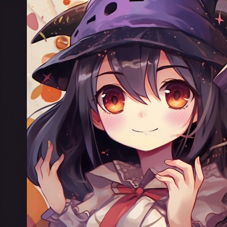 Two characters holding pumpkins, vibrant and fun with soft shading. oshi no ko character-inspired halloween pfp pfp for discord.