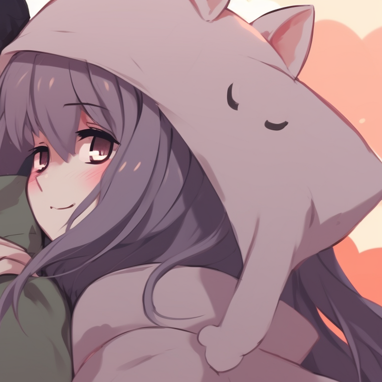 Display of endearing interaction between two characters in bright colors and intricate detailing. impressive matching discord pfp pfp for discord.