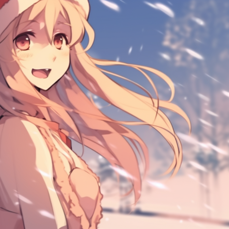 Two characters standing under a wintry night sky, celestial details, bold blues and silvers dominate. vintage matching discord pfp christmas pfp for discord.