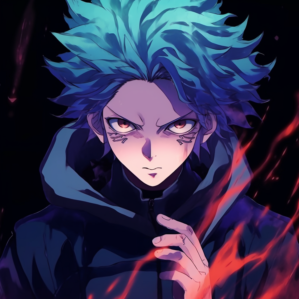 Tanjiro's face, deep focused eyes showing intensity, with highlighted details. top high quality anime pfp selections